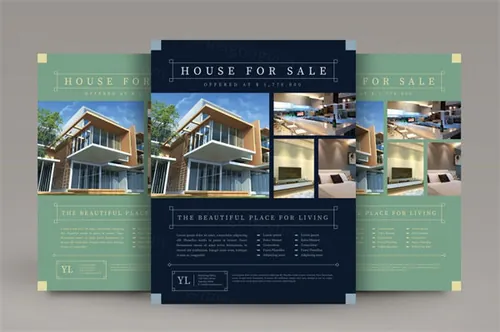 房地产销售租赁海报传单设计模板 Vintage Real Estate