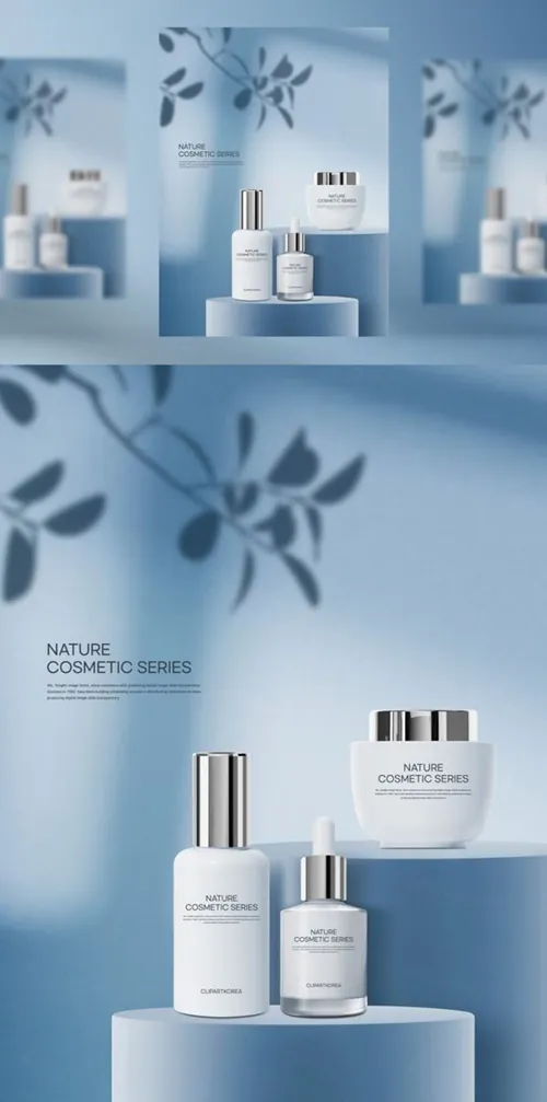 高品质春夏保湿防晒美容化妆品宣传广告海报PSD模板