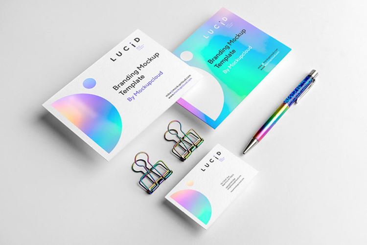 高端品牌样机贴图展示PSD模板 Lucid - Branding Mockup