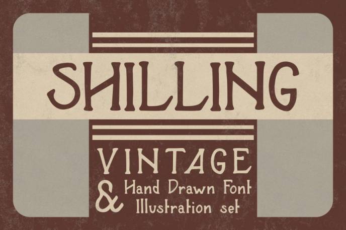 经典的设计字体 Shilling Font