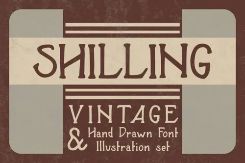 经典的设计字体 Shilling Font
