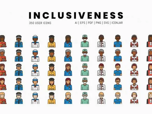 350 Inclusiveness Icons