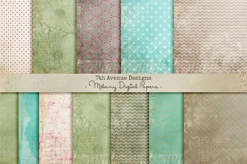 复古经典设计背景纹理素材 Melany Digital Papers