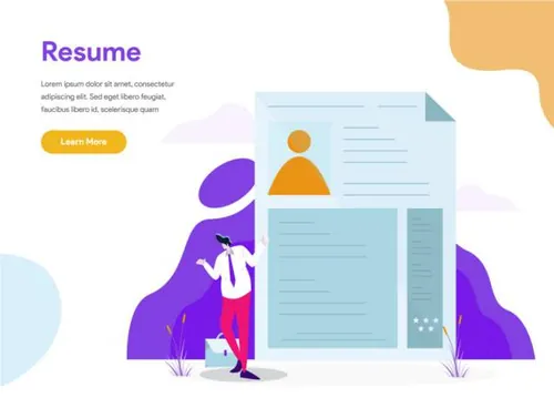 员工工作面试说明插画Career and Job Interview