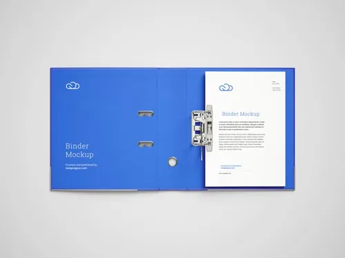文件夹文件收纳袋办公用品样机品牌提案模版素材 Binder Mockup