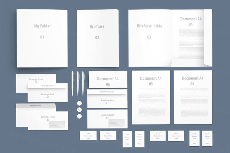 企业品牌VI提案样机模板 Stationery-Branding-Mock-Up