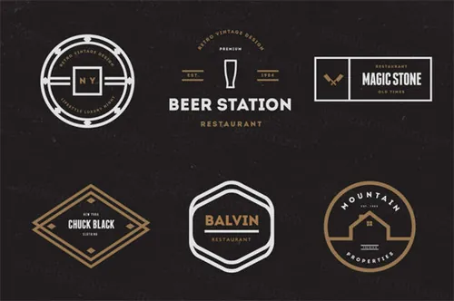 复古风格徽章商标模版素材 Vintage Logos  Badges