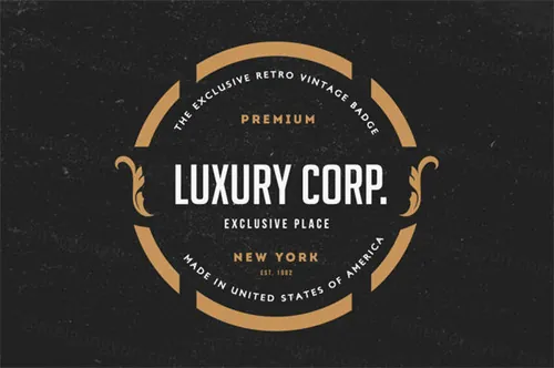 12组复古风格徽章商标模版素材 Vintage Logos  Badges