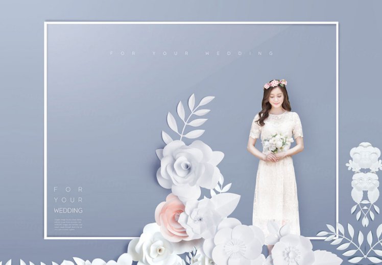 高端婚礼情人节女王节海报设计Wedding Valentine\'s Women\'s Day