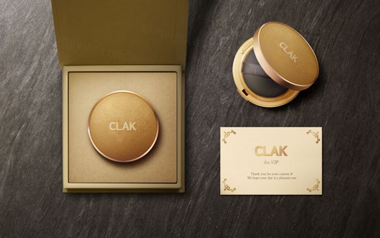 时尚精美的气垫礼品包装VIP套件场景样机