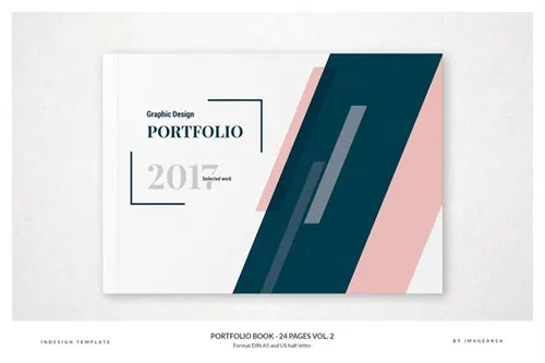 时尚简约企业画册模板 Design Portfolio – 24 Pages