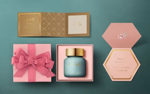 简约精美的面霜礼品包装VIP套件场景样机