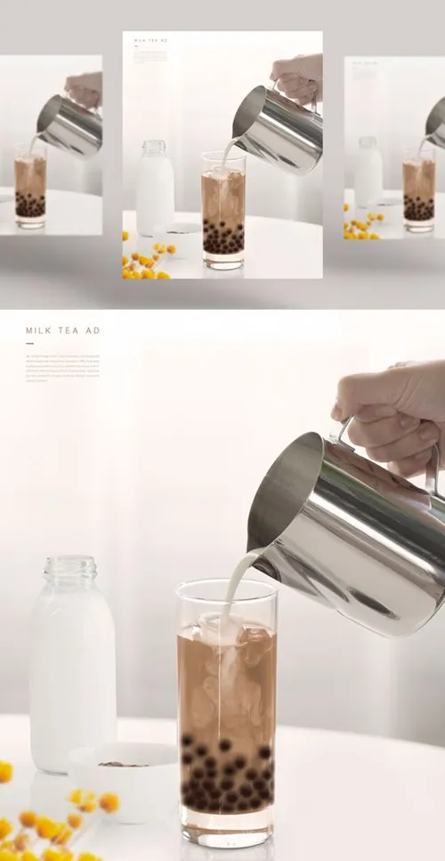 珍珠奶茶样机场景模拟模板