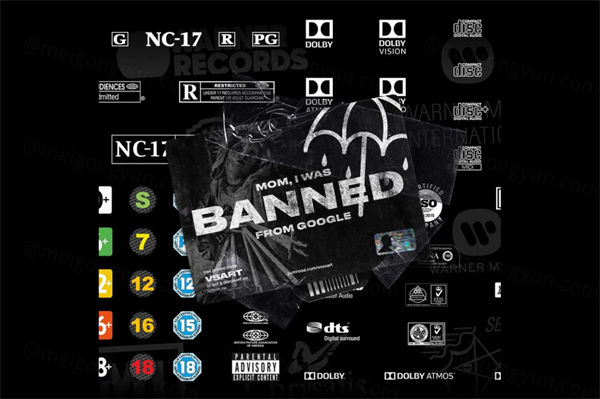 全球知名唱片公司数字媒体数据传输技术商标EPS矢量图标 Vsssart - Mom I Was Banned