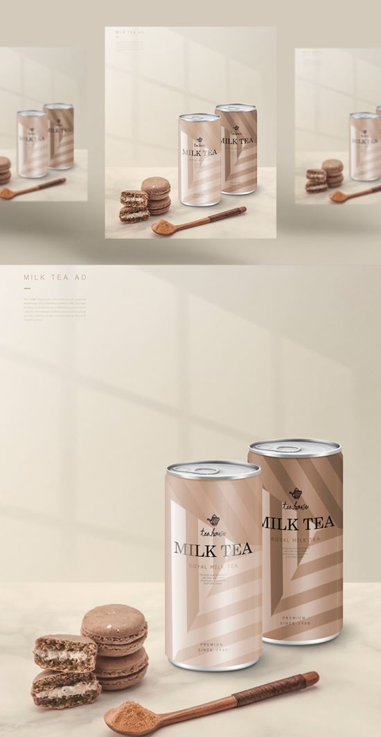 糕点奶茶样机场景模拟模板