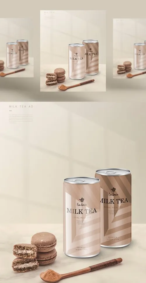 糕点奶茶样机场景模拟模板