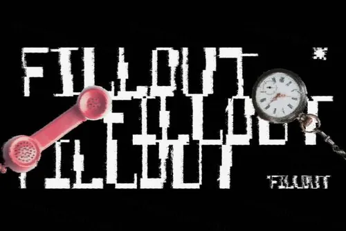 复古故障艺术设计受信息干扰像素英文装饰字体 SK Fillout — Display Pixel Font