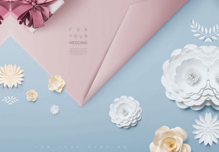 高端婚礼情人节女王节海报设计Wedding Valentine\'s Women\'s Day