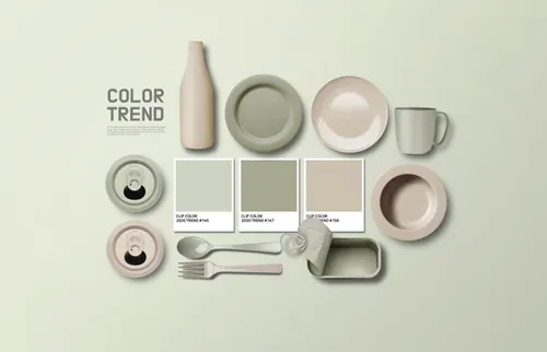 VI品牌餐盘套装设计展示样机