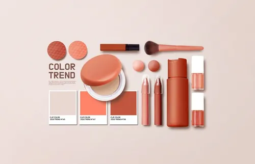 VI品牌化妆品套装设计展示样机