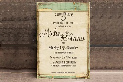 复古旅行纸张卡片模板设计素材 Vintage-Journey-Wedding-Suite