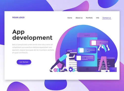 2018扁平化流行配色Web登录网页模版 Flat Mode