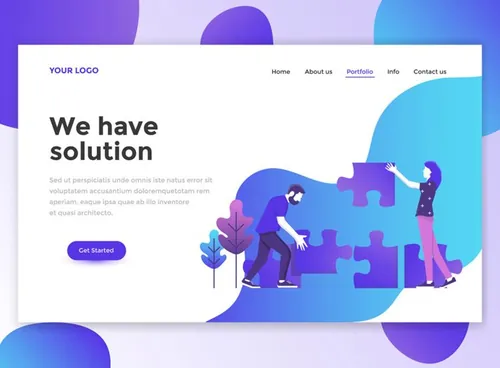 2018扁平化流行配色Web登录网页模版 Flat Mode