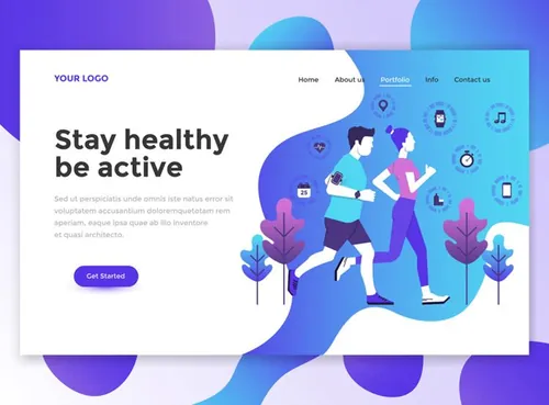 2018扁平化流行配色Web登录网页模版 Flat Mode
