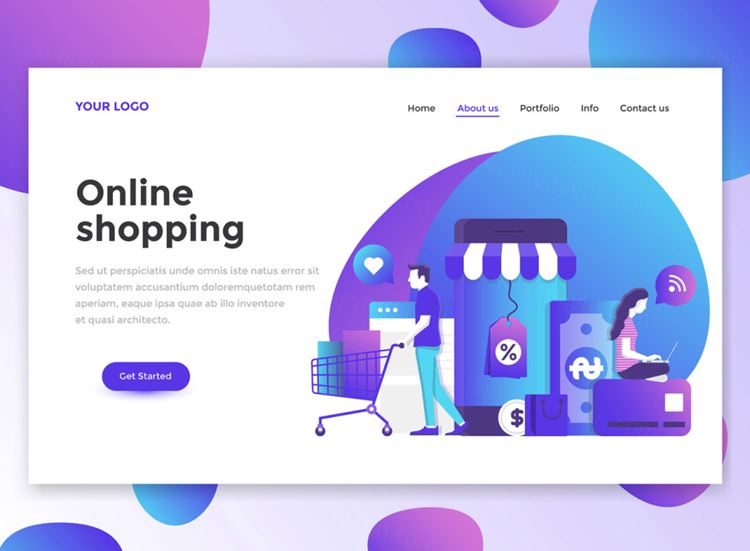 2018扁平化流行配色Web登录网页模版 Flat Mode