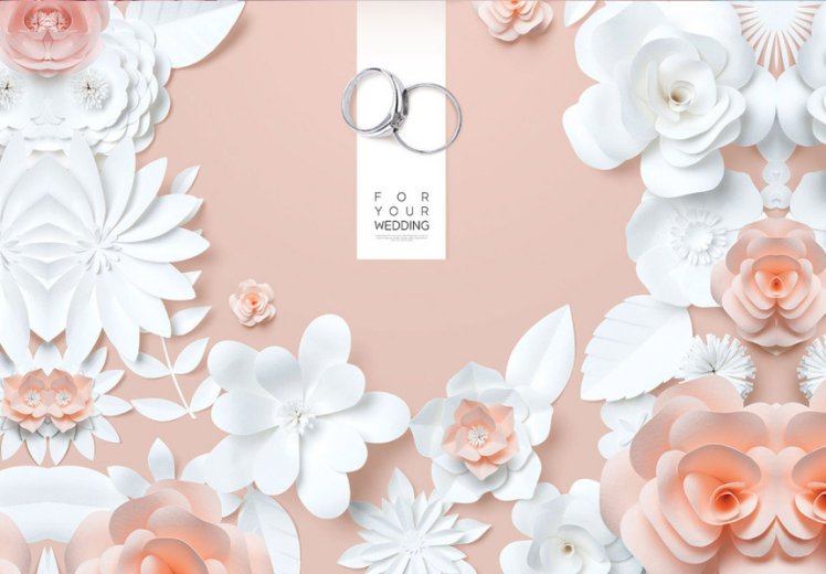 高端婚礼情人节女王节海报设计Wedding Valentine\'s Women\'s Day