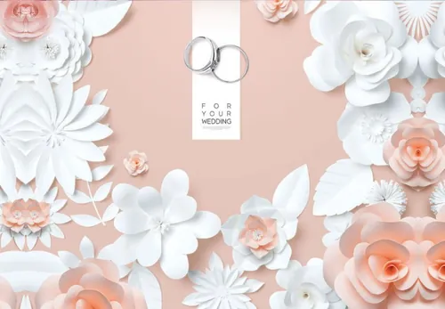 高端婚礼情人节女王节海报设计Wedding Valentine\'s Women\'s Day