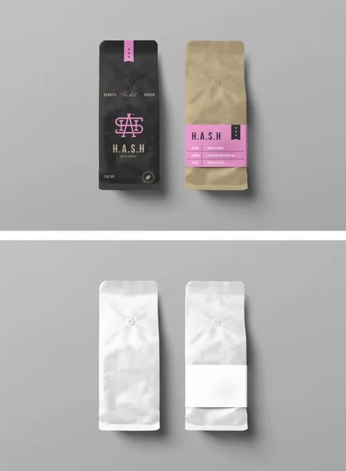 咖啡袋食品饮料包装设计贴图展示PSD模板 Coffee Bags Mockups