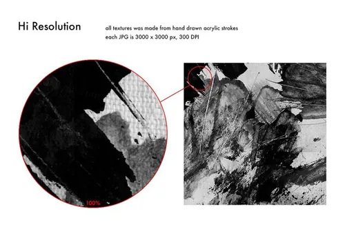 漂亮的手绘油画高清纹理素材 Black Chaos - 10