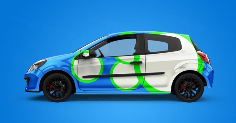 汽车品牌车身广告设计提案样机PSD模板 Car Mockup