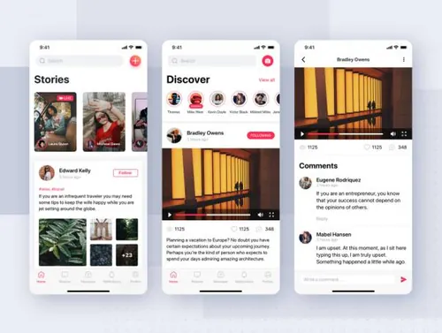 社交移动应用程序用户界面工具包Jazam - Social mobil