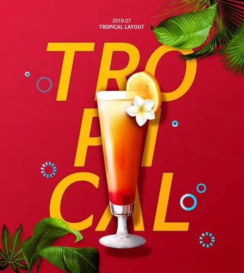 夏季饮品促销推广广告海报设计模板