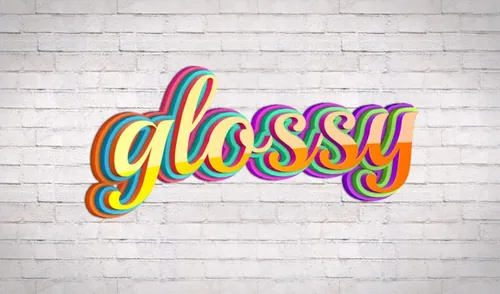 创意文字特效Glossy Text Effect