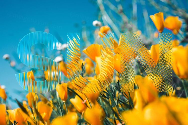 最新潮流抽象图案玻璃图像模糊折射失真效果一键生成PS动作素材