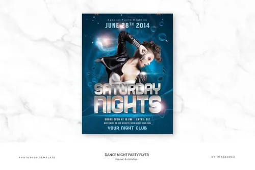 舞之夜海报模板 Dance Night Party Flyer
