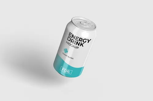 易拉罐样机PSD模板素材 Large Soda Can Mockup