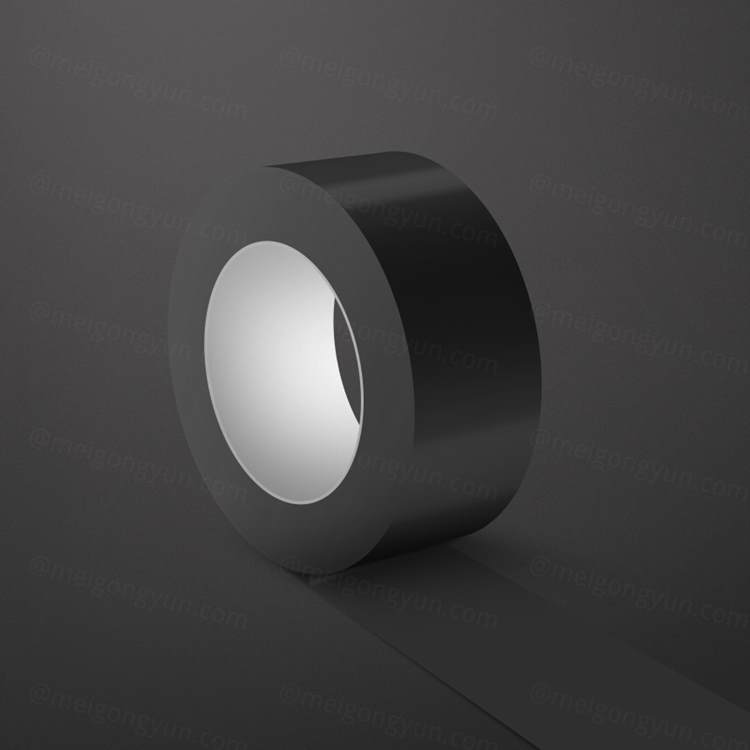 黑色时尚高端少见稀有的高品质胶布胶带包装设计VI样机展示模型