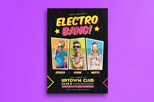 电子乐队海报 Electro Bang Flyer