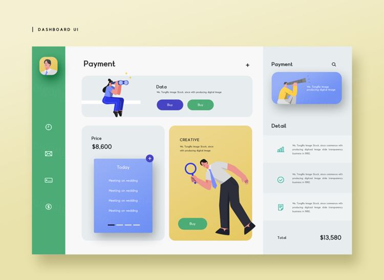 最新流行配色布局Web网页后台管理模板 Dashboard
