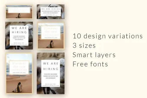 10款高品质社交类广告图模版下载 Sahara Blog  Social Pack