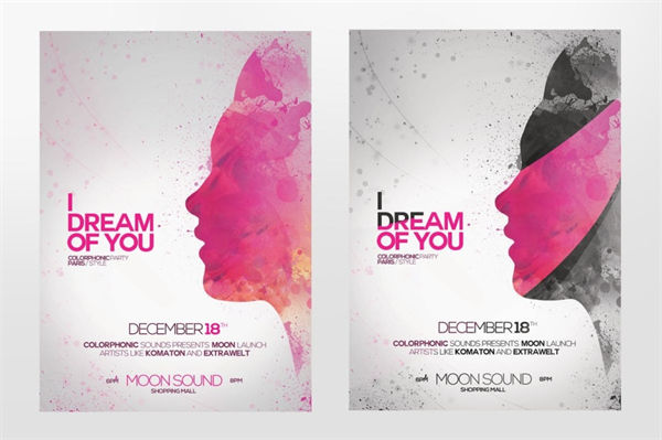 音乐综艺节目比赛宣传海报设计模板 Light Colorphonic