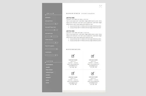 创意现代Word简历求职信设计模板 Resume-Template-Cover-Letter-WORD