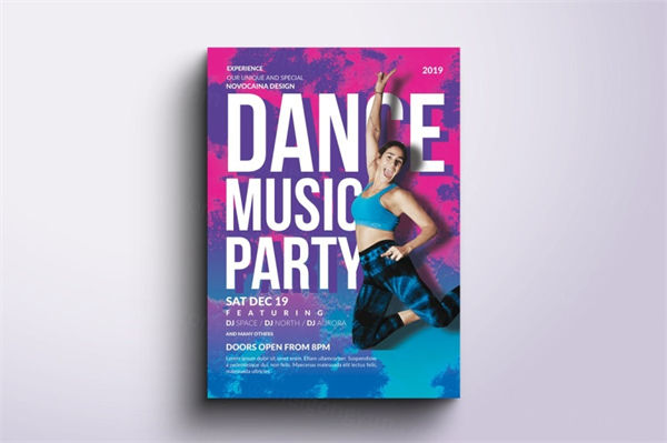 舞蹈比赛活动海报传单设计模板 Dance Party Flyer