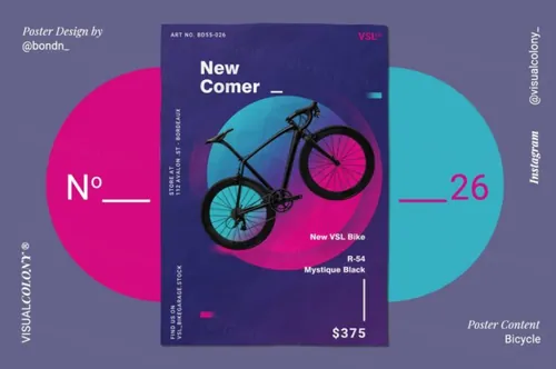 自行车品牌推广海报设计模板 Bike Poster