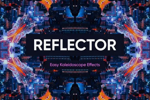 照片万花筒特效一键生成样机PSD模板 Reflector |