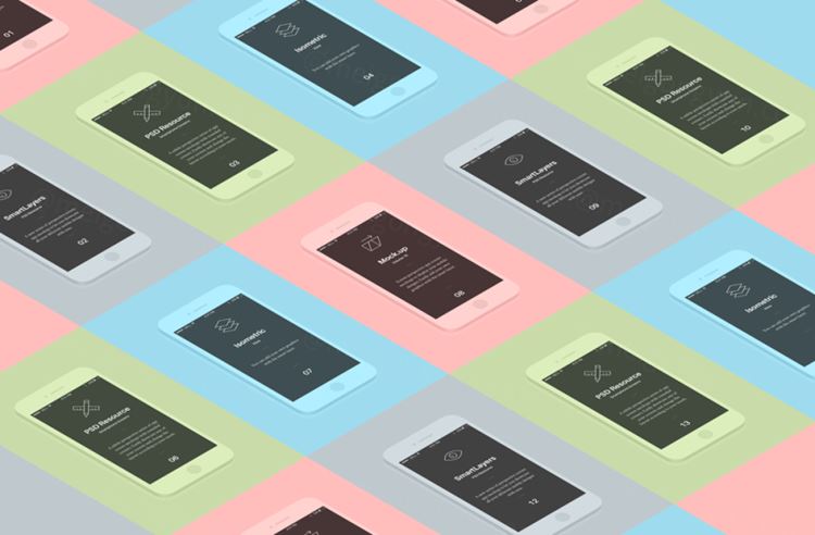 应用程序APP展示PSD贴图模板Perspective App Screens Mock-Up